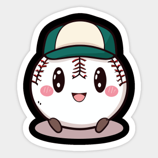 Cute Kawaii Baseball Pitches Be Crazy Sticker